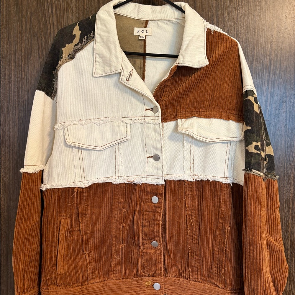 POL Women's Patchwork Jean Jacke